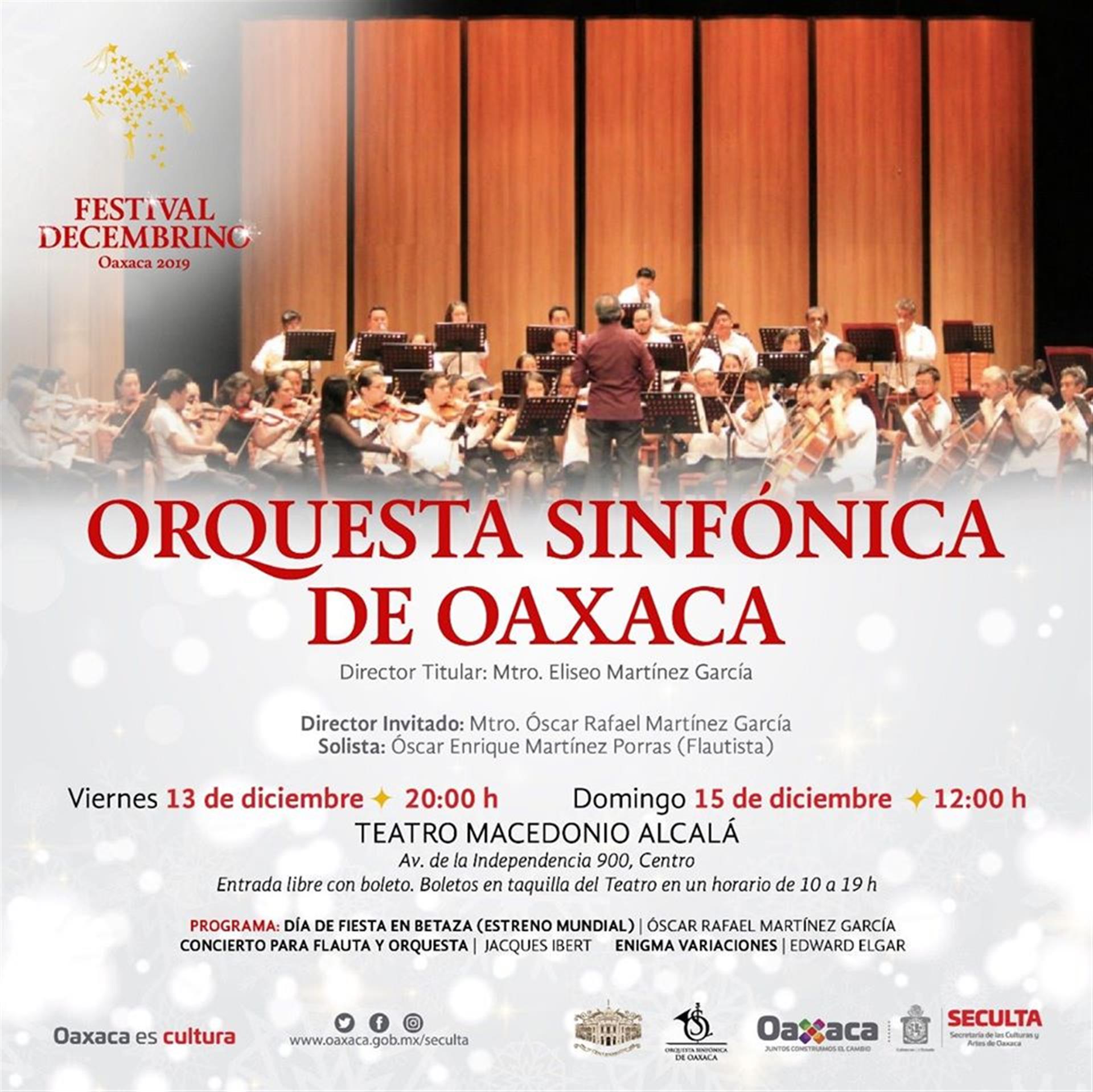 Fin de semana con la Orquesta Sinfónica de Oaxaca: Seculta