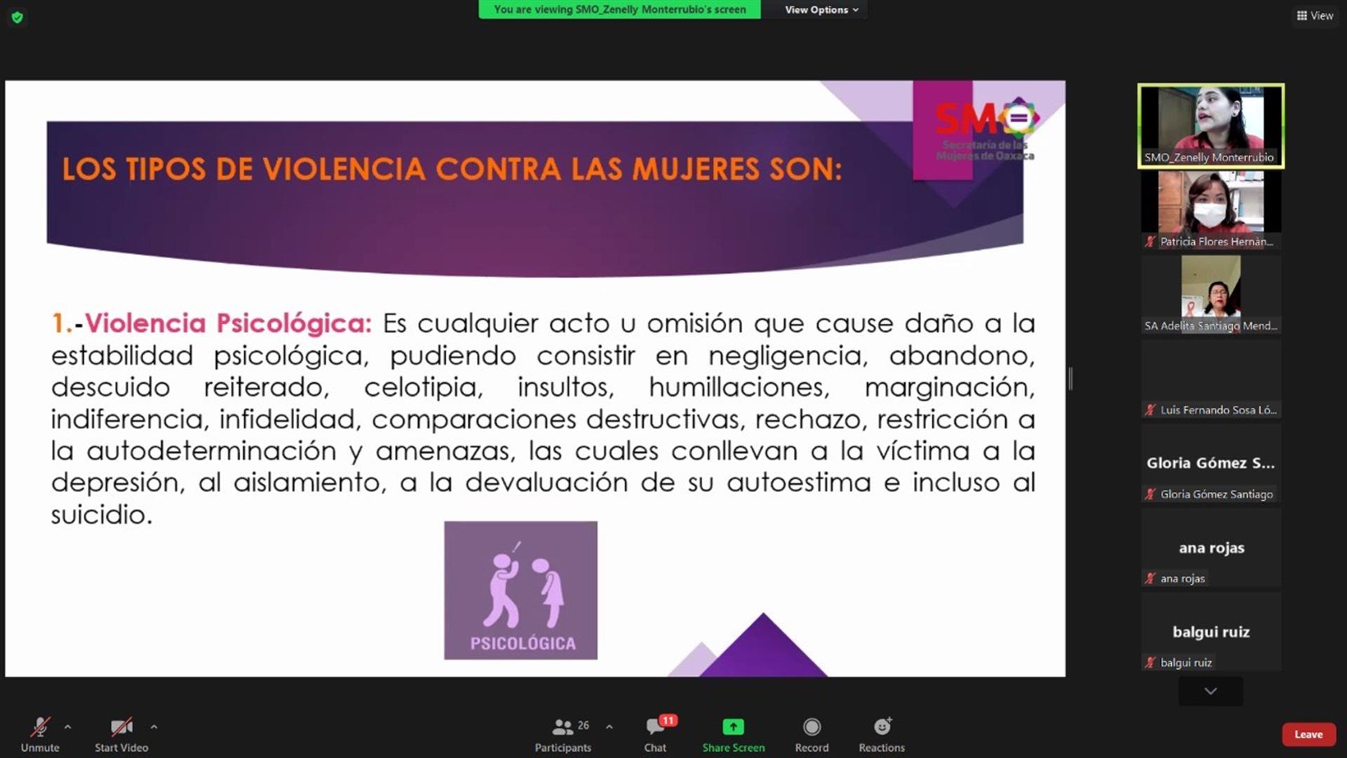 Servidoras y servidores públicos comprometidos a fomentar generaciones libres de violencia: Espinosa Santibáñez