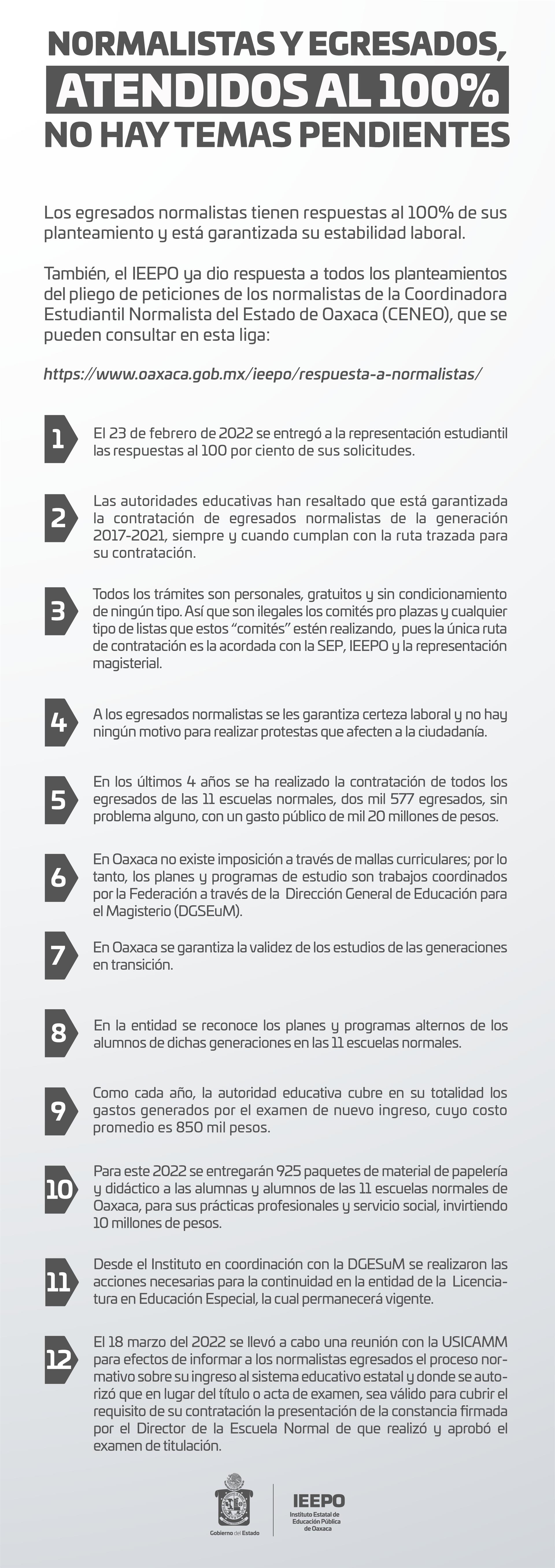 Brinda IEEPO atención y respuestas a normalistas con responsabilidad y en el marco de la ley