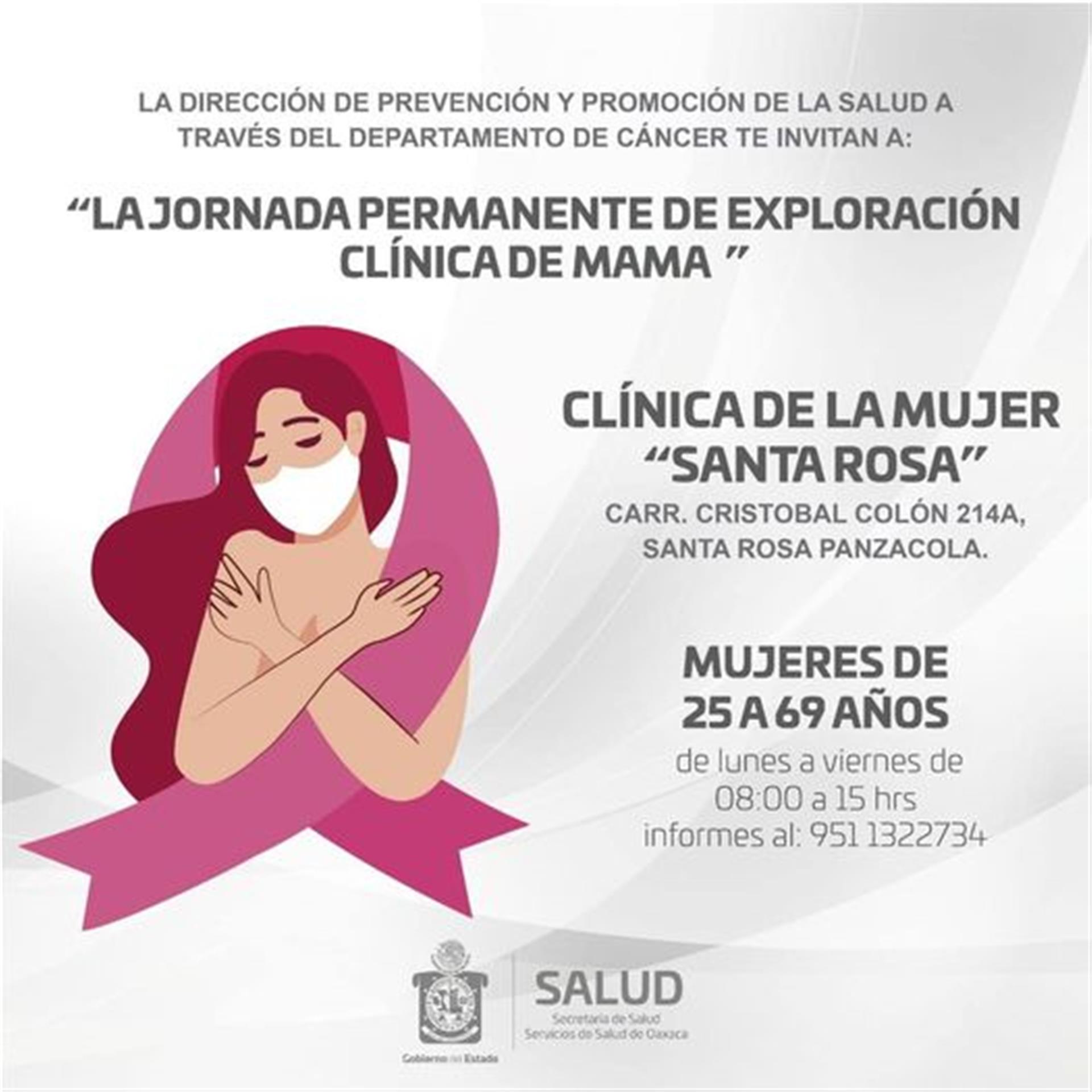 Inicia “Jornada permanente de exploración clínica de mama” en la Clínica de la Mujer 