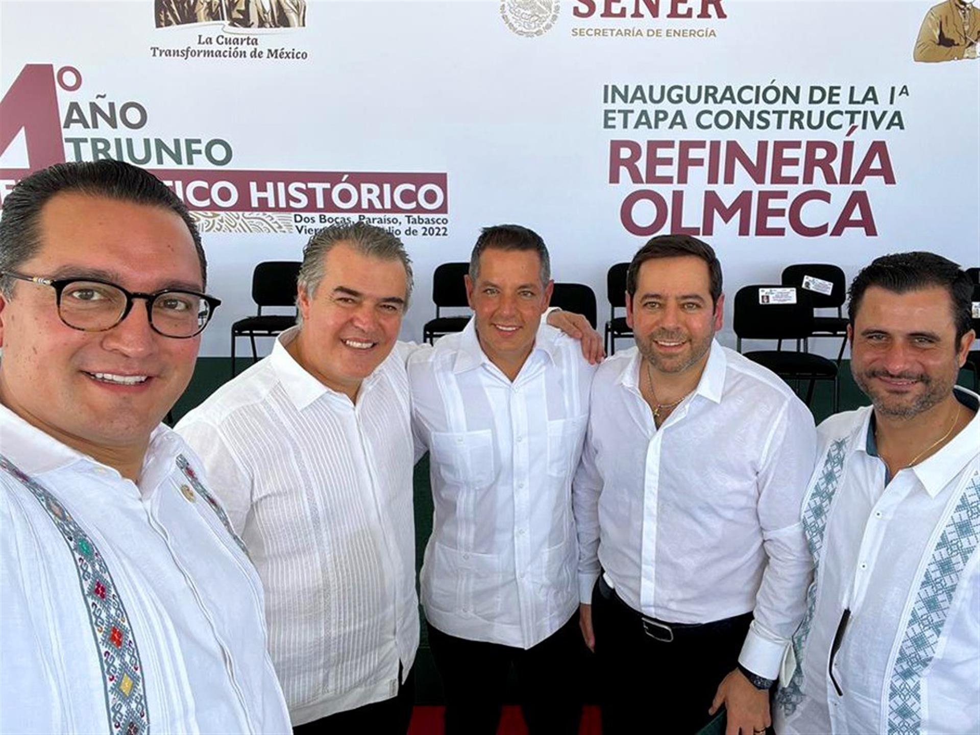 Asiste AMH a la inauguración de la primera etapa constructiva de la refinería Dos Bocas “Olmeca”