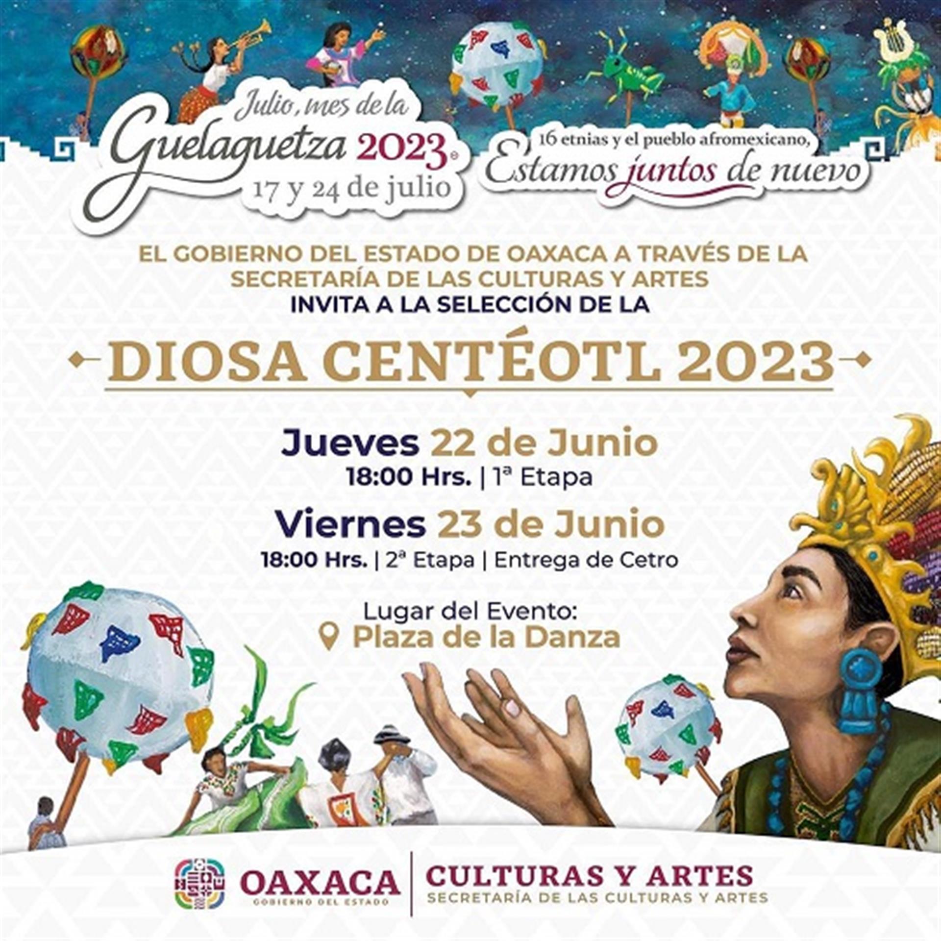 Anuncia Secretaría de las Culturas y Artes proceso de selección de la Diosa Centéotl 2023