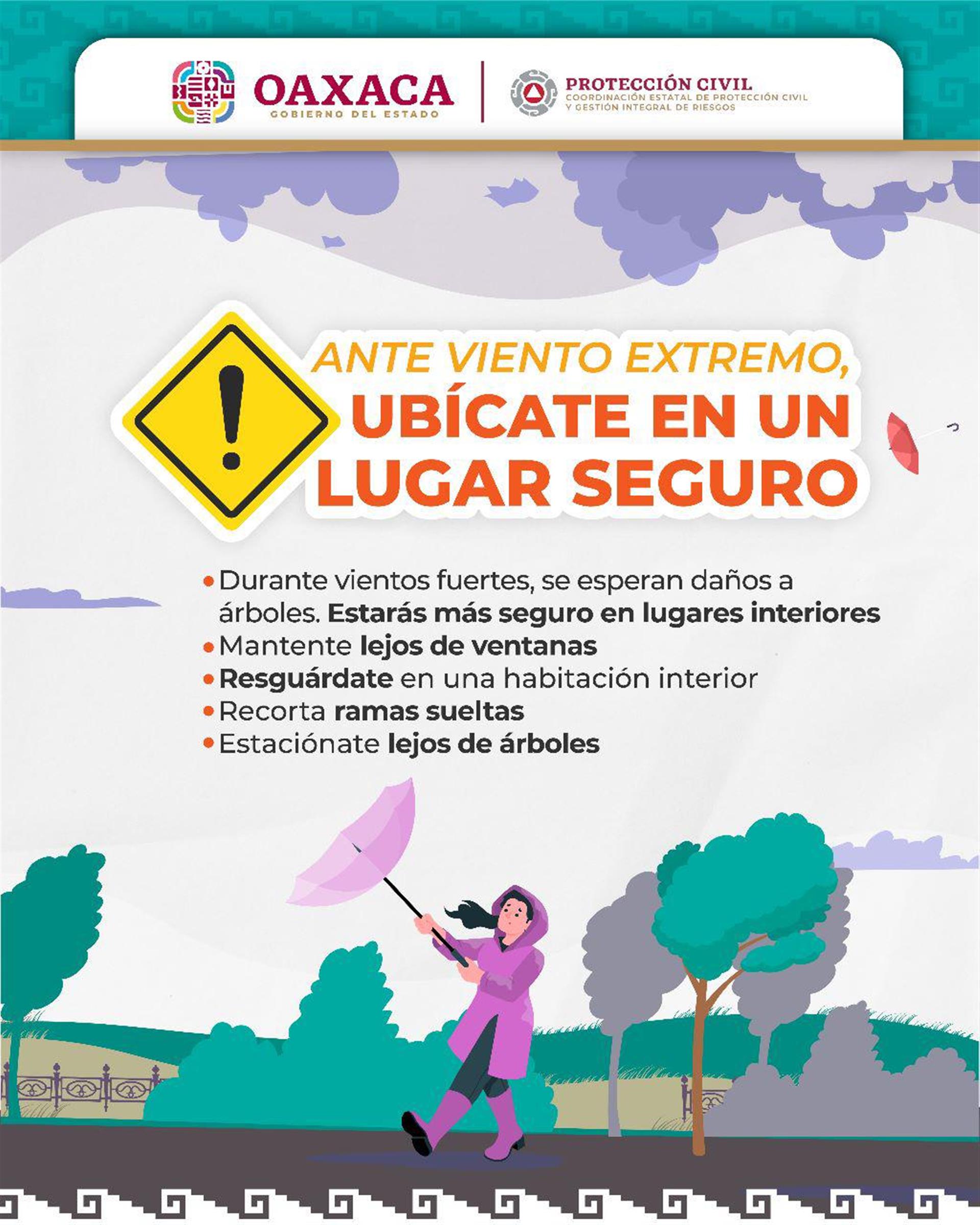 Emite Protección Civil recomendaciones ante fuertes vientos