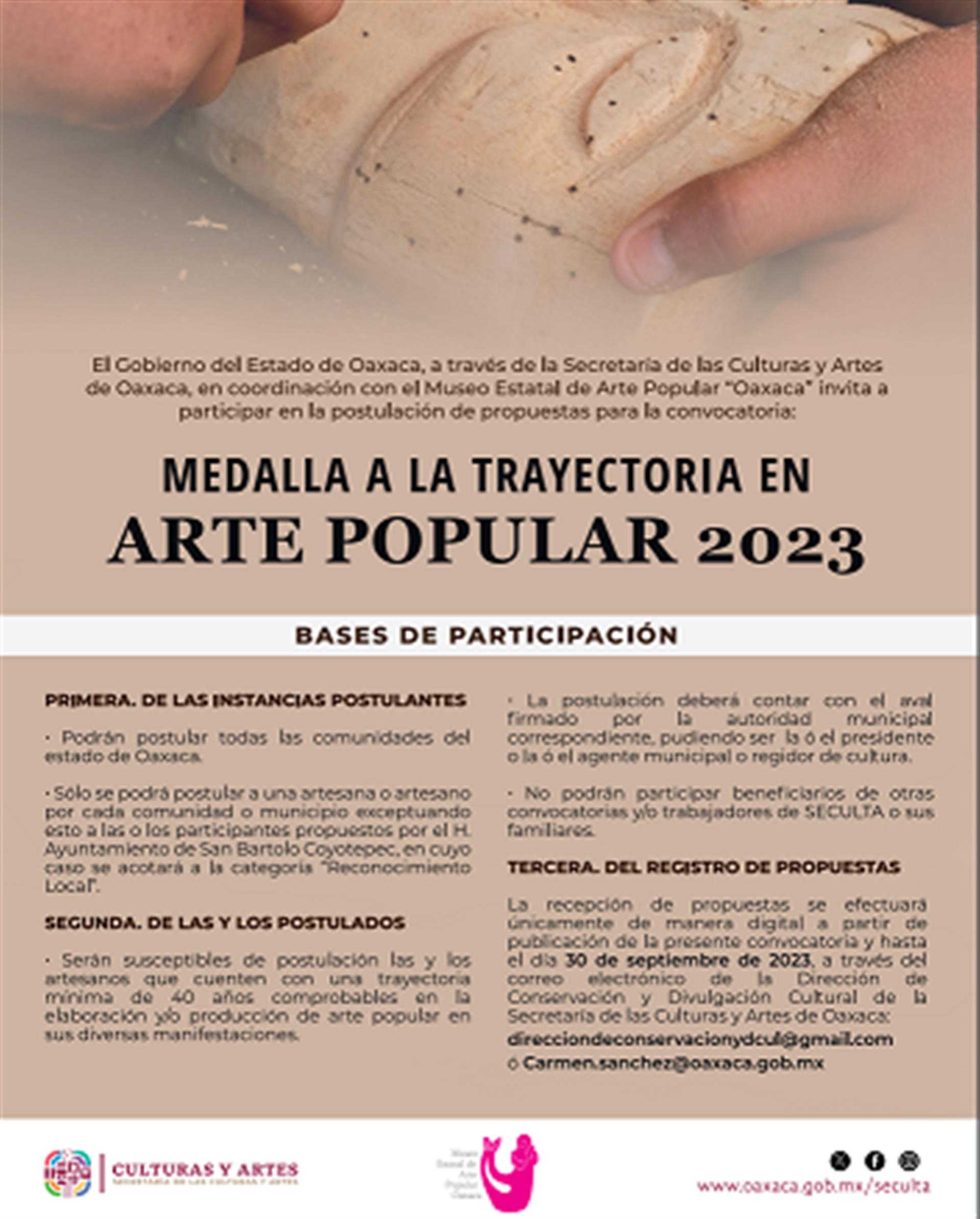 Reconocerá Gobierno Estatal con Medalla de Arte Popular 2023 a personas artesanas de Oaxaca