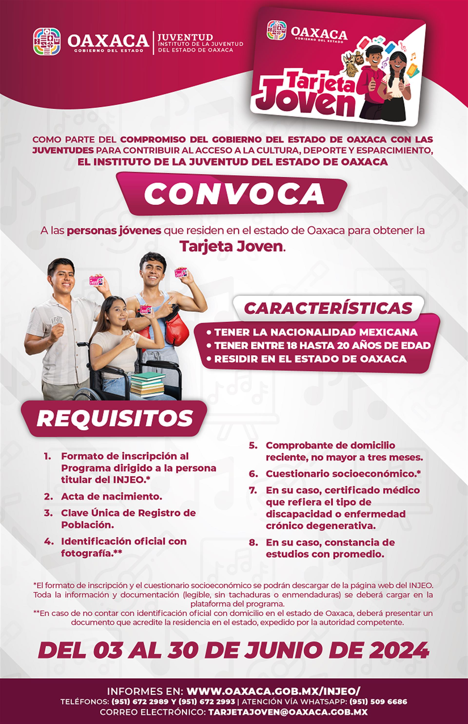 Tarjeta Joven, programa gratuito para las juventudes oaxaqueñas: Injeo