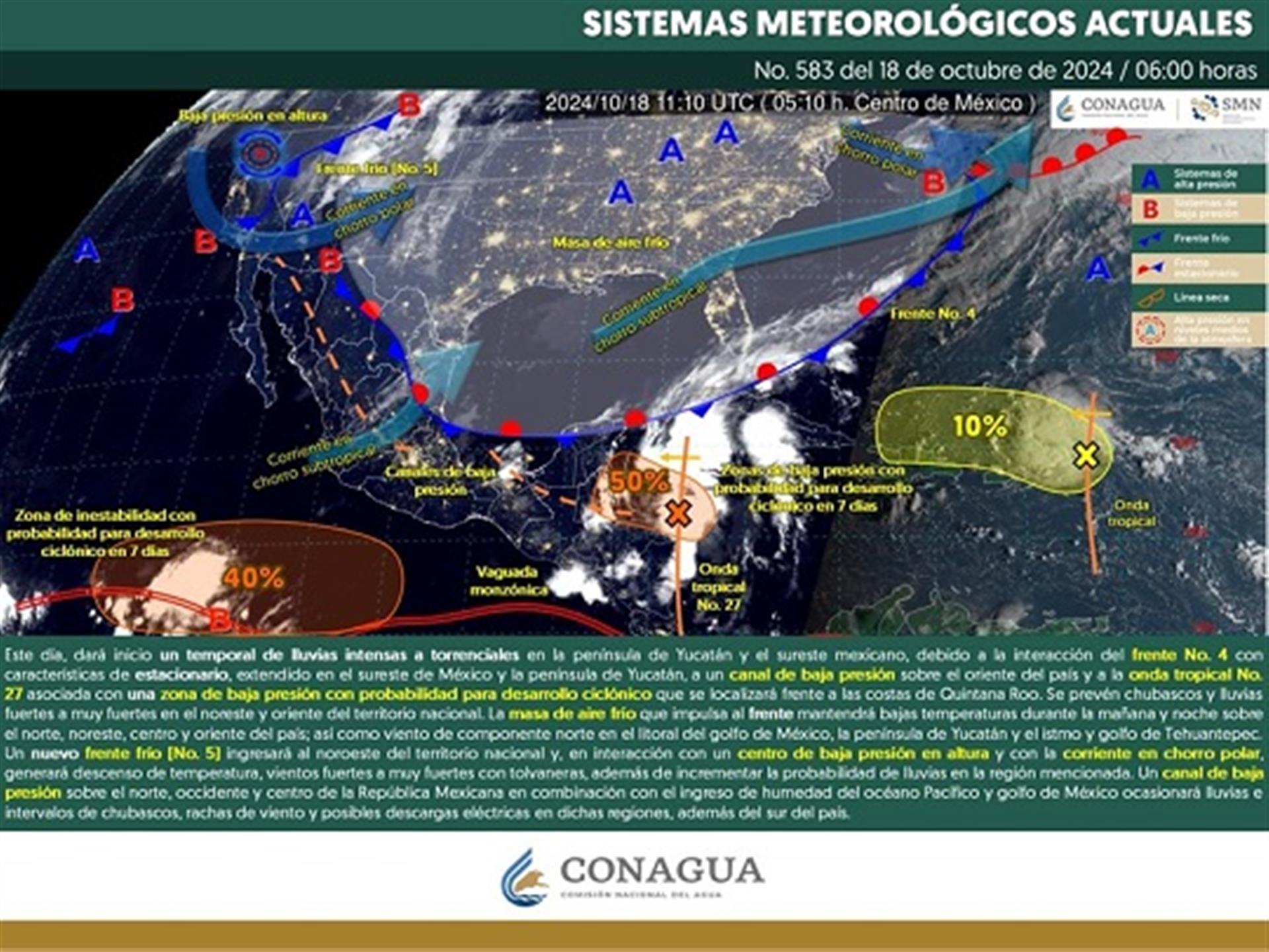 Pronostican lluvias para este día y el fin de semana en territorio oaxaqueño   