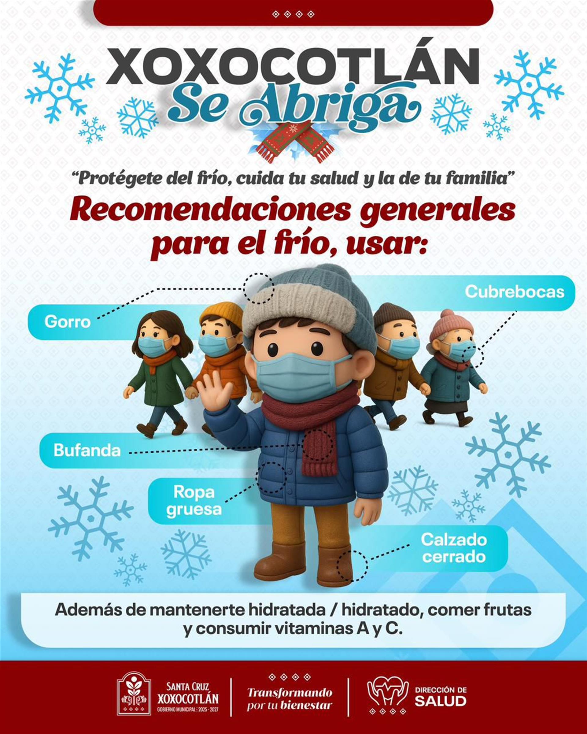 Cuídate del frío: Xoxocotlán activa recomendaciones