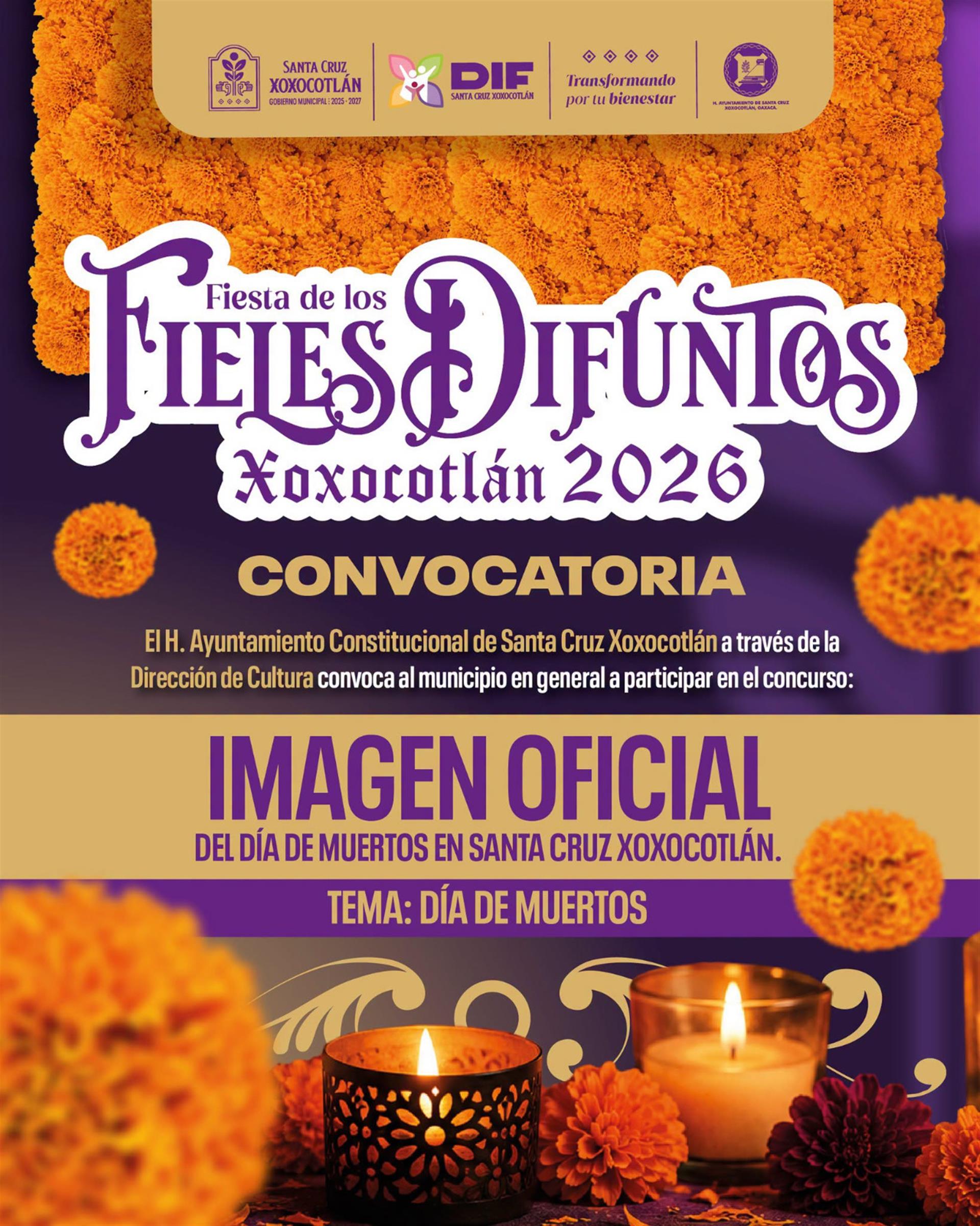 Xoxocotlán convoca a concurso para Imagen Oficial de Día de Muertos 2026